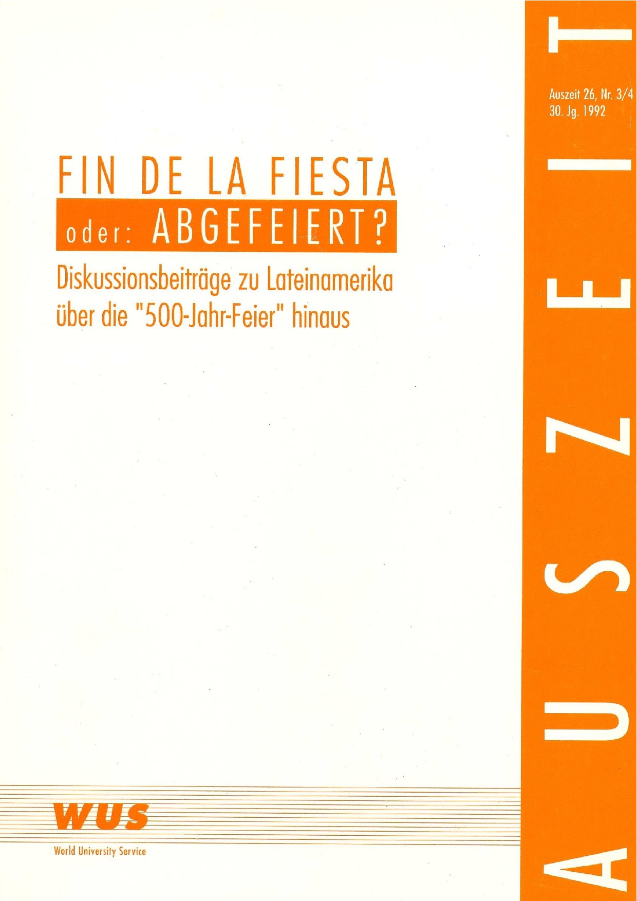 Titelblatt Fin de la Fiesta